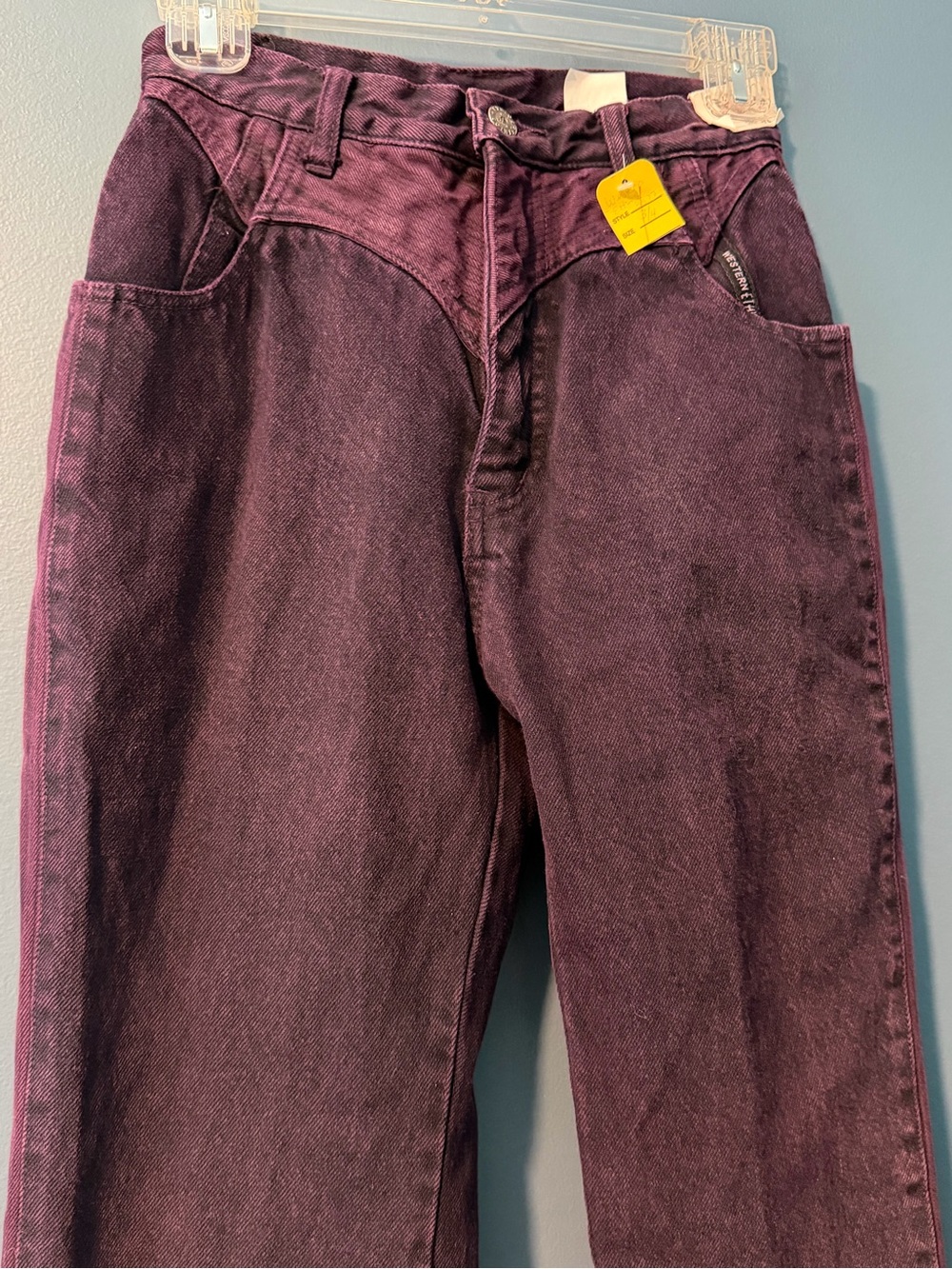 NWT Vintage Western Ethics Purple Women High Waist Jeans Size  3 /4